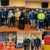 Ventimiglia, scambio di auguri alla Protezione civile e Aib L. Veziano (Foto e video)