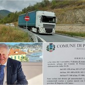 Statale 28, nuova ordinanza del sindaco Adolfo: stop al transito per tir e autotreni (video)