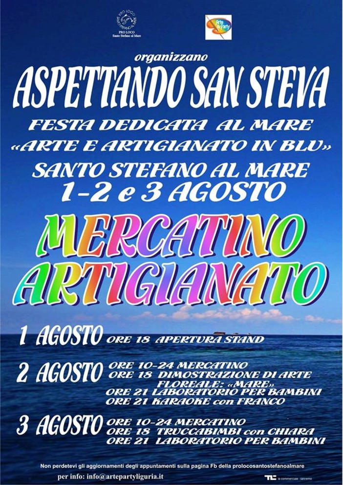 Santo Stefano al Mare: al via i preparativi per la festa patronale con &quot;Aspettando San Steva, arte e artigianato in blu&quot;