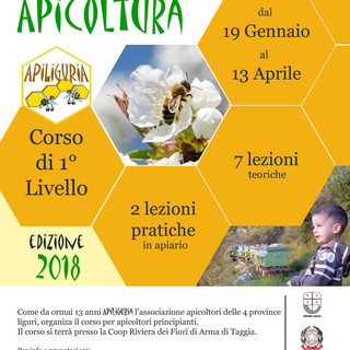 Dal 19 gennaio 'Apiliguria' organizza corso di apicoltura primo livello per principianti