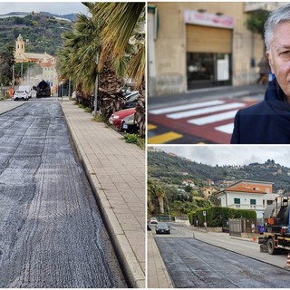 Taggia: nuovo asfalto per Borgo San Martino, Longobardi &quot;Intervento chiesto da tempo, ci sposteremo anche ad Arma&quot;