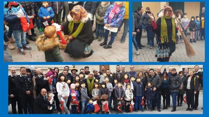 Imperia: circa 40 bambini in compagnia della Befana presso la sede dei Carabinieri di Viale Matteotti