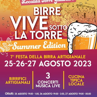 ‘Birre Vive sotto la Torre – Summer Edition’, torna l’appuntamento di Cipressa alla torre Gallinaro
