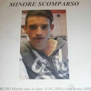 Ritrovato ad Imperia il 16enne Martin Bruno scomparso da casa due giorni fa a Ventimiglia