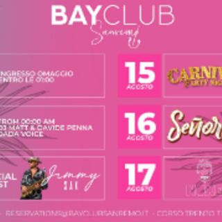 La settimana di Ferragosto a Sanremo: gli eventi da non perdere al Bay Club