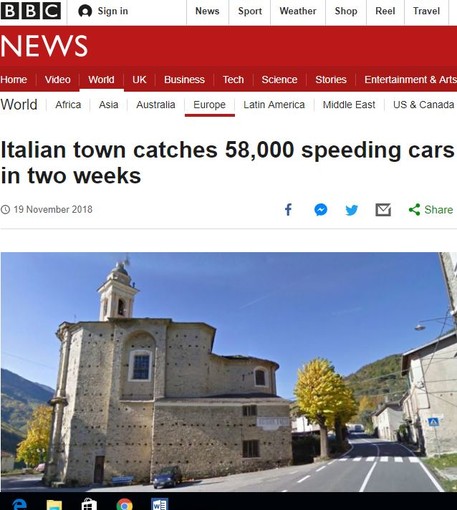 Le 58mila multe di Acquetico finiscono su BBC News, media nazionali e esteri incuriositi dalla notizia