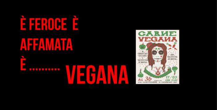 Sanremo: venerdì alle 21 la prima del nuovo spettacolo di Valentina Di Donna e Christian Gullone, &quot;Carne Vegana&quot;