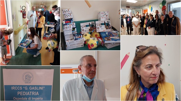 Pediatria Imperia, il Rotary e il Rotaract consegnano doni ai piccoli pazienti (foto e video)