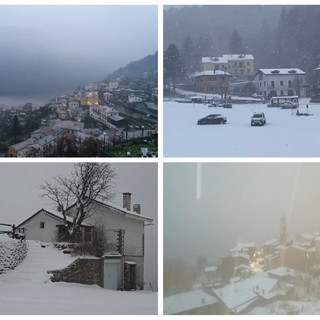 In provincia di Imperia San Valentino è ancora più romantico: lo spettacolo della neve avvolge l'entroterra (foto)