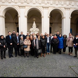 Il coro 'Laudate dominum' di Imperia a Palazzo Chigi dalla premier Meloni (Foto)