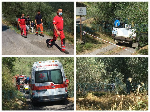 Chiusanico: danno fuoco ad alcune sterpaglie in campagna, l'incendio investe una 73enne che muore ustionata (Foto e Video)