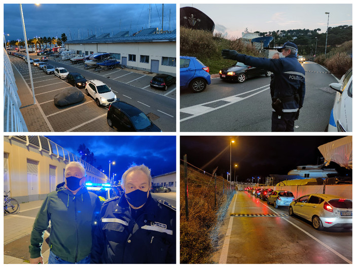 Imperia, porto blindato, in coda per il tampone al massimo 250 auto. Gagliano: &quot;Tutti devono fare il test, ma di più non si può&quot; (Foto e Video)