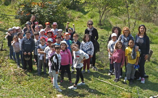 Seborga: la scuola primaria del Castillo di Sanremo in visita alla Fattoria didattica dell'Agriturismo Monaci Templari