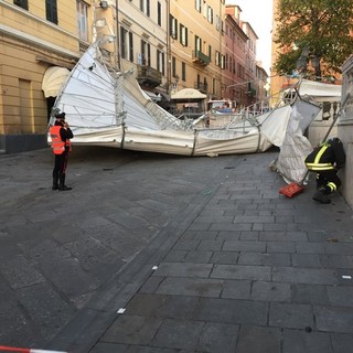 Imperia, crollo dell’impalcatura del Cavour: udienza rinviata ad aprile. Si cerca l’accordo con le compagnie assicurative