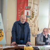 Da sinistra, Andrea Gorlero e Giorgio Giuffra nella conferenza stampa del 7 marzo.