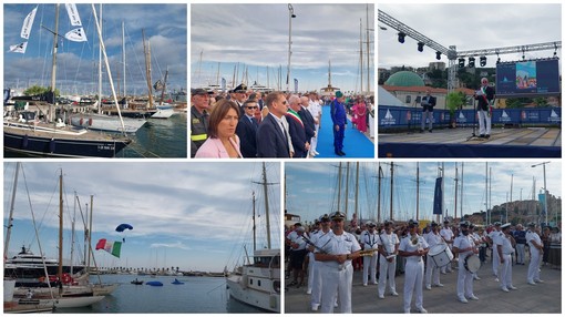 Il Tricolore arriva dal cielo, ora sono le vele d’epoca a regalare emozioni per il raduno numero 25 di Imperia (foto e video)