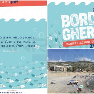 Bordighera: depliant manifestazioni estive, la citazione in quarta di copertina scatena l’ironia sui social, la sabbia sembra non essere una caratteristica delle spiagge bordigotte