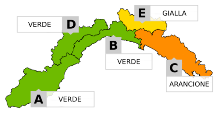 Maltempo: confermata allerta gialla e arancione sul Levante, permane verde sulla nostra provincia