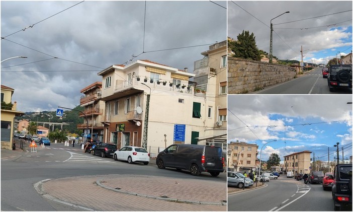 Lavori in via Isnardi, traffico in tilt tra Vallecrosia e Ventimiglia (Foto)