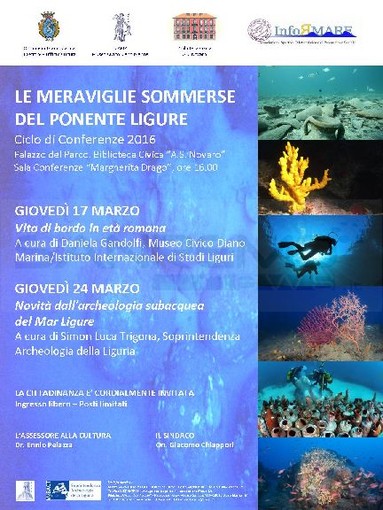 Diano Marina: prosegue il ciclo di conferenze “Le meraviglie sommerse del ponente ligure” con “La vita di bordo in età romana”