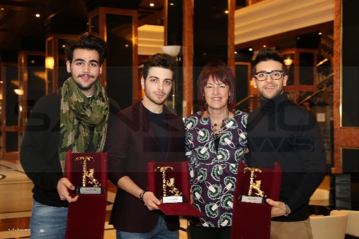 Consegnati dall'Assessore Daniela Cassini a Il Volo i tre Trofei del 'Leone rampante' di Sanremo