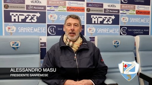 Calcio, Sanremese. Il presidente Masu dopo lo 0-0 con lo Stresa: &quot;Gap dimezzato, ma sarà difficile gestire le energie&quot; (Video)