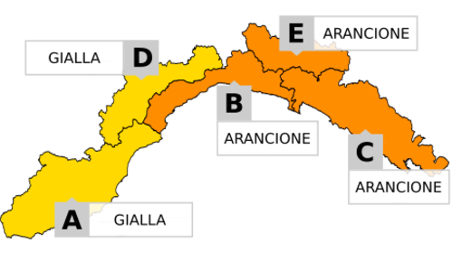 Maltempo: continua l’allerta gialla per la provincia di Imperia, prolungata quella arancione sul centro-levante