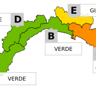 Maltempo: confermata allerta gialla e arancione sul Levante, permane verde sulla nostra provincia