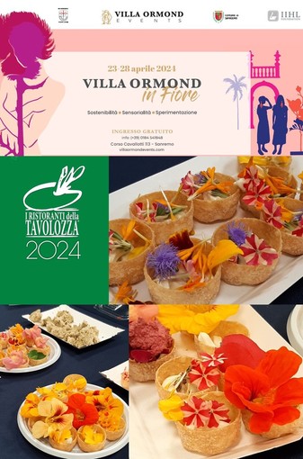 Sanremo nella splendida cornice di Villa Ormond due giorni di incontri e show cooking dedicati alla Cucina con i fiori.