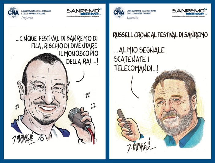 Gli autografi al Festival di Sanremo si fanno sulle cartoline di SanremoNews e CNA Imperia