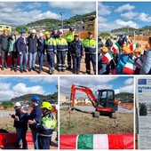 Cervo, la posa della prima pietra del nuovo asilo nido in via Giardino Grande (foto e video)