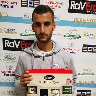 Filippo Scalzi, quarta rete in campionato, non basta alla Sanremese contro il Ghivizzano