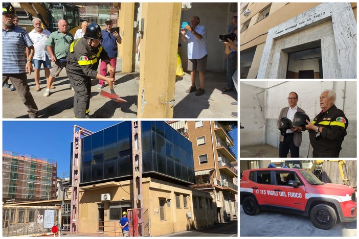 Imperia, i pompieri salutano la caserma di via Delbecchi alla vigilia della demolizione: &quot;Sarà anche questo un luogo di speranza per i nostri giovani&quot; (foto e video)