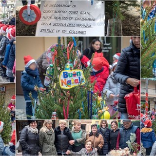 Taggia: via Colombo esempio dello spirito del Natale, questa mattina anche i bambini hanno contribuito ad abbellire la strada (Foto e Video)