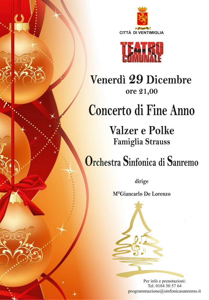 Ventimiglia: aspettando Capodanno, due interessanti appuntamenti musicali il 29 e 30 dicembre