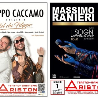 Sanremo, stagione teatrale 2023 dell'Ariston: in scena Filippo Caccamo e Massimo Ranieri