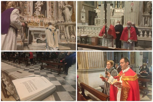 Imperia, in San Giovanni don Alessandro guida la Via crucis straordinaria per la pace tra Ucraina e Russia (foto e video)