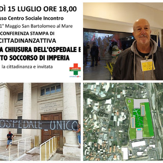 Ospedale unico, giovedì a San Bartolomeo Cittadinanza Attiva presenta i suoi studi sul futuro della sanità in provincia di Imperia