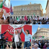 Le immagini da piazza De Ferrari