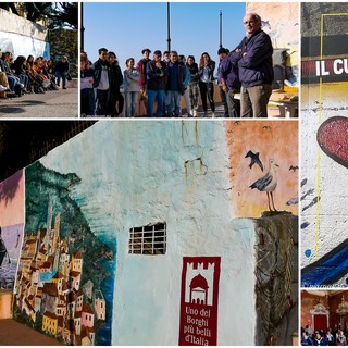 Cervo: inaugurati i murales realizzati dalle classi dell'Artistico in località Pilone (Foto)