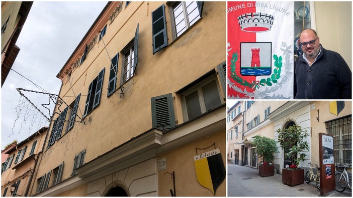 Riva Ligure: rimosse dalla facciata del Municipio le bandiere, erano deteriorate ma saranno sostituite insieme al gonfalone