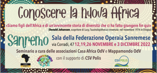 Alla sala della Federazione Operaia di Sanremo il primo incontro del seminario 'Conoscere la nuova Africa'