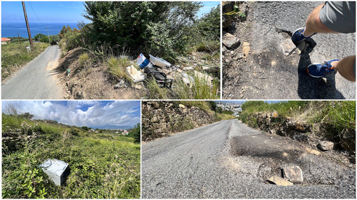 Sanremo: strada ostaggio di discariche e buche, residenti sul piede di guerra &quot;Così non si può andare avanti&quot;