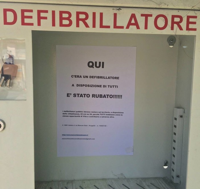 Sanremo: rubato un altro defibrillatore in città, ma questa volta la Polizia lo ritrova immediatamente