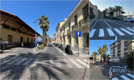 Bordighera, cambia la viabilità in via Sant'Antonio: scatta il doppio senso di marcia (Foto)