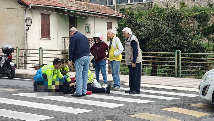 Sanremo: donna investita sulle strisce da un'auto in via Pietro Agosti (Foto)