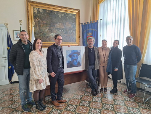 Bordighera: l'artista Davide Puma dona alla città l'opera dedicata a 'Monet'