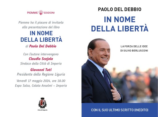 'In nome della libertà', Paolo Del Debbio presenta a Imperia il suo ultimo libro su Berlusconi