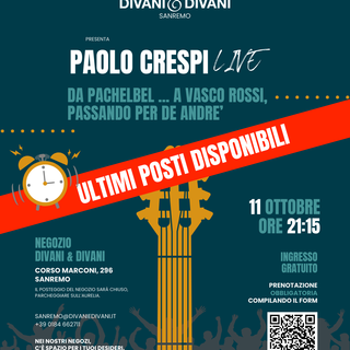 Ultimi posti per il Concerto di Chitarra alla Divani &amp; Divani