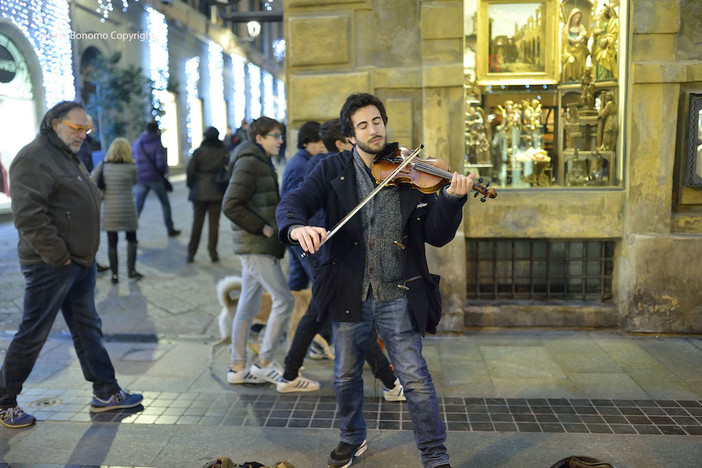 Il violinista Davide Laura, il suo caso ha avuto eco nazionale